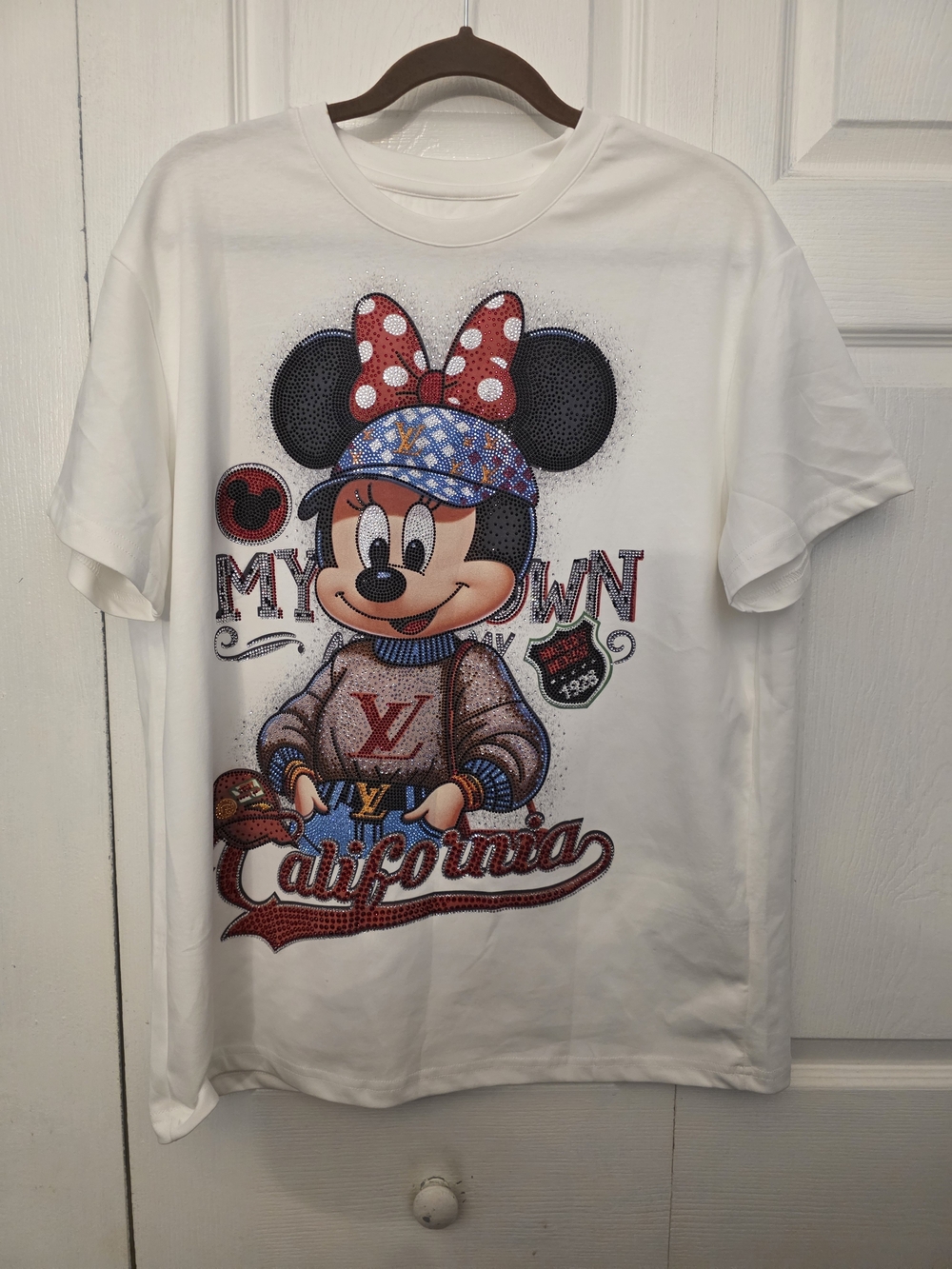White Minnie Mouse Graphic Tee - Designer Style